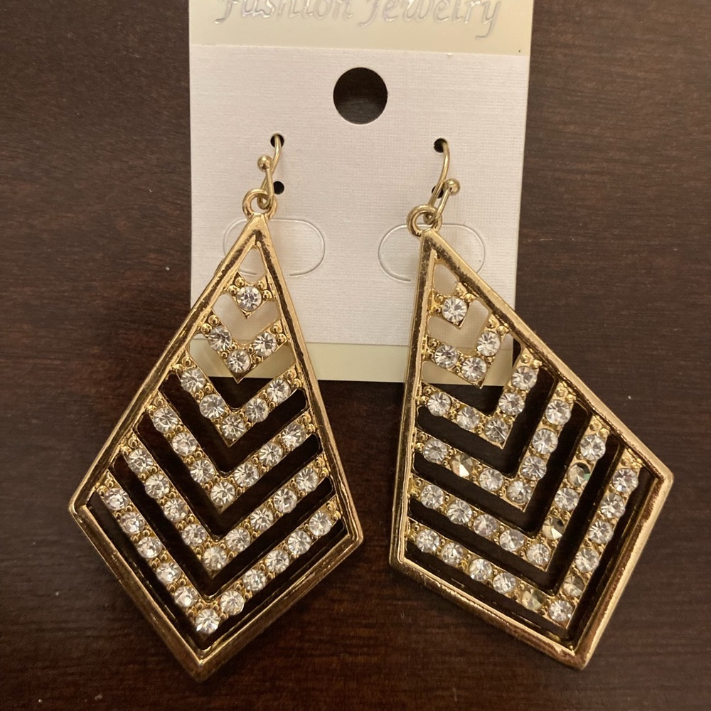 Gold and Silver Geometric Earrings